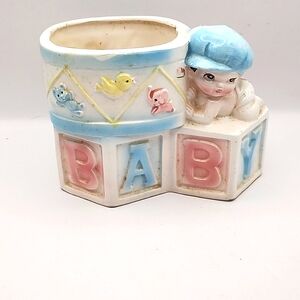 Vintage Rubens Originals Baby Planter Made In Japan 7" X 5"